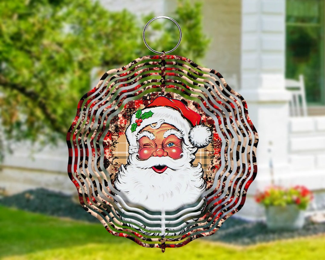 Santa Claus Christmas Wind Spinner PNG File Hanging Wind - Etsy
