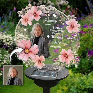 Immer geliebt nie vergessen Solarlicht, personalisiertes Garten Solarlicht, Verlust Mama Verlust Papa Geschenk, in liebevoller Erinnerung, Gedenkgeschenk