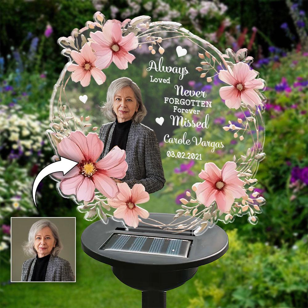 Always Loved Never Forgotten Solar Light, Personalized Garden