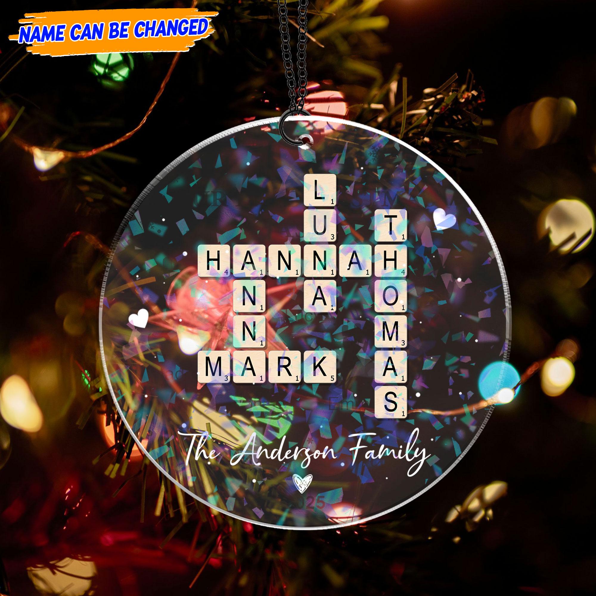 Custom Crossword Personalized Ornament| Perfect Christmas Gift