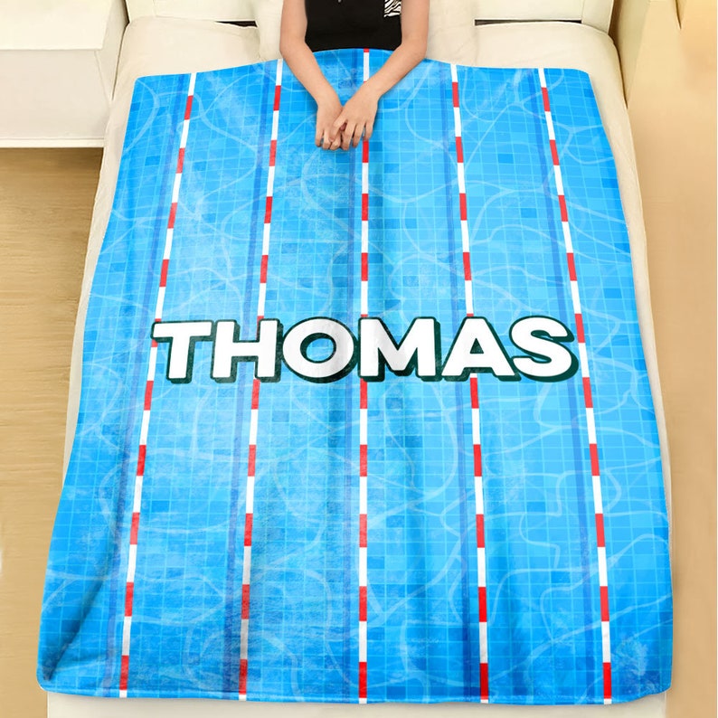 Personalized Swimming Blanket, Swimming Pool Custom Blankets, Swim Gift ...
