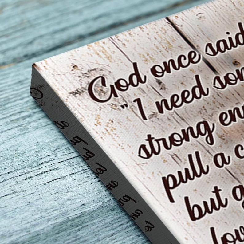 God Created the Horse Canvas, Faith Poster, Christian Wall Art