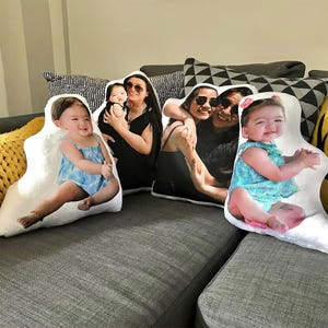 Personalized Photo Humanoid Cushion Couple Toys Dolls Stuffed Boyfriend Face Pillow Doll, Custom Father Mother Lifesize Picture Cushion