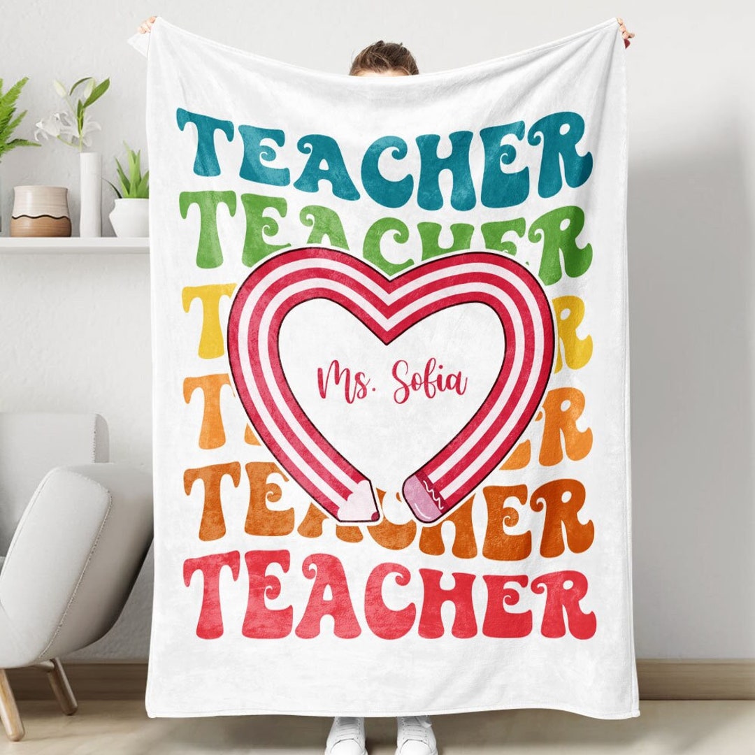 Teacher Pattern Print Blanket