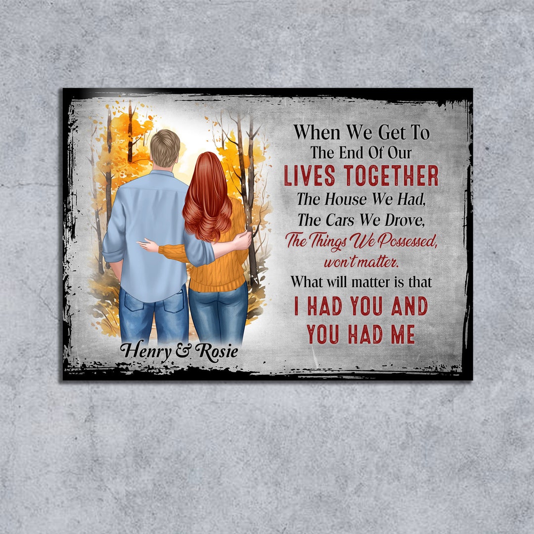 Personalized Couple Names Poster Print, I Had You and You Had Me ...
