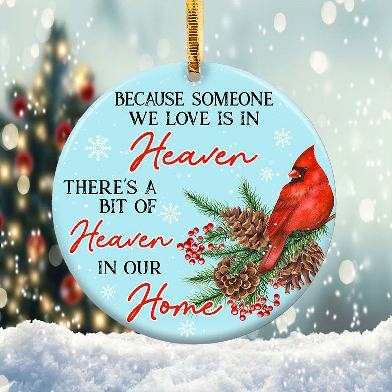 In Loving Memory Christmas Ornament Png, Round Christmas Ornament, PNG ...
