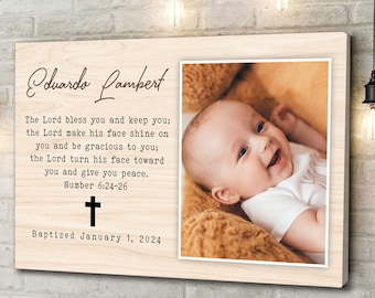 Baptism Gift BOY, Christening Gifts, Baptism Gifts for Godson, Personalized Baptism Picture Frame, Unique Baptism Gift Idea