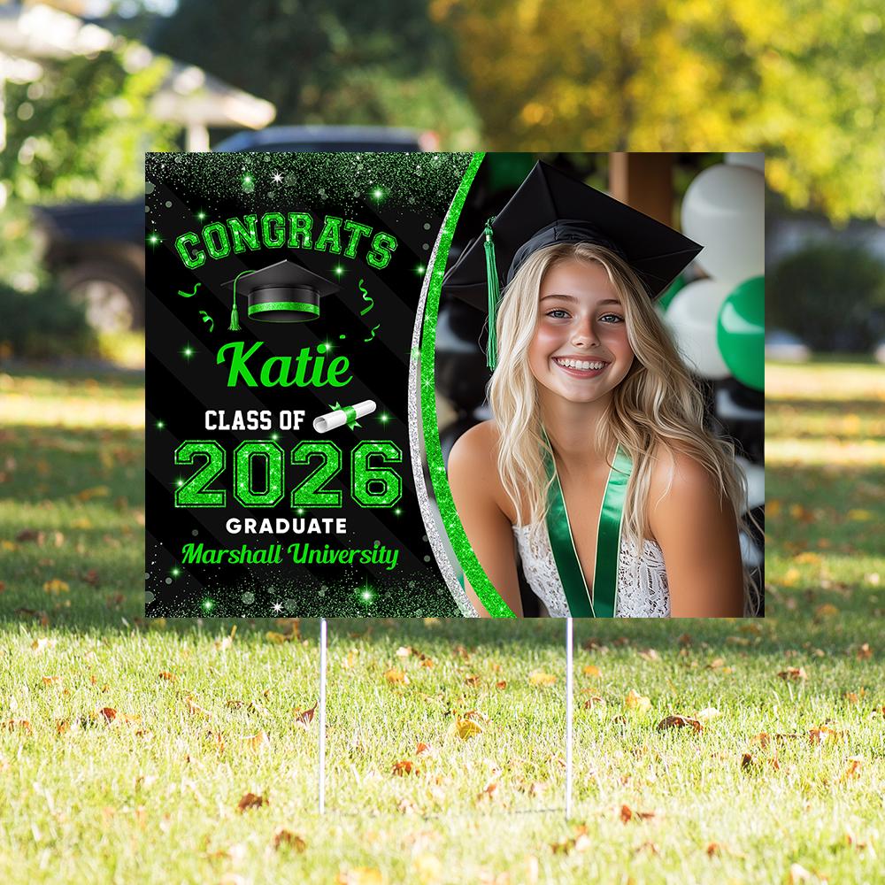 Personalized Graduation Yard Sign With Photo, Custom Class of 2026 Lawn ...