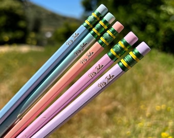 personalized pencils for back to school, TICONDEROGA pastel