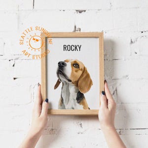 Custom Pet Portrait Watercolor Pet Art Pet Memorial Art Pet Lover Gift Personalized Digital Dog Portraits Unique couple gift for dog lover