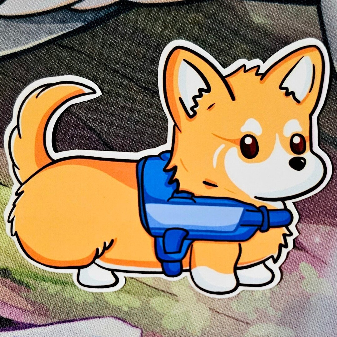 Science Corgi Sticker Custom Hand Illustrated Corgi Stickers - Etsy