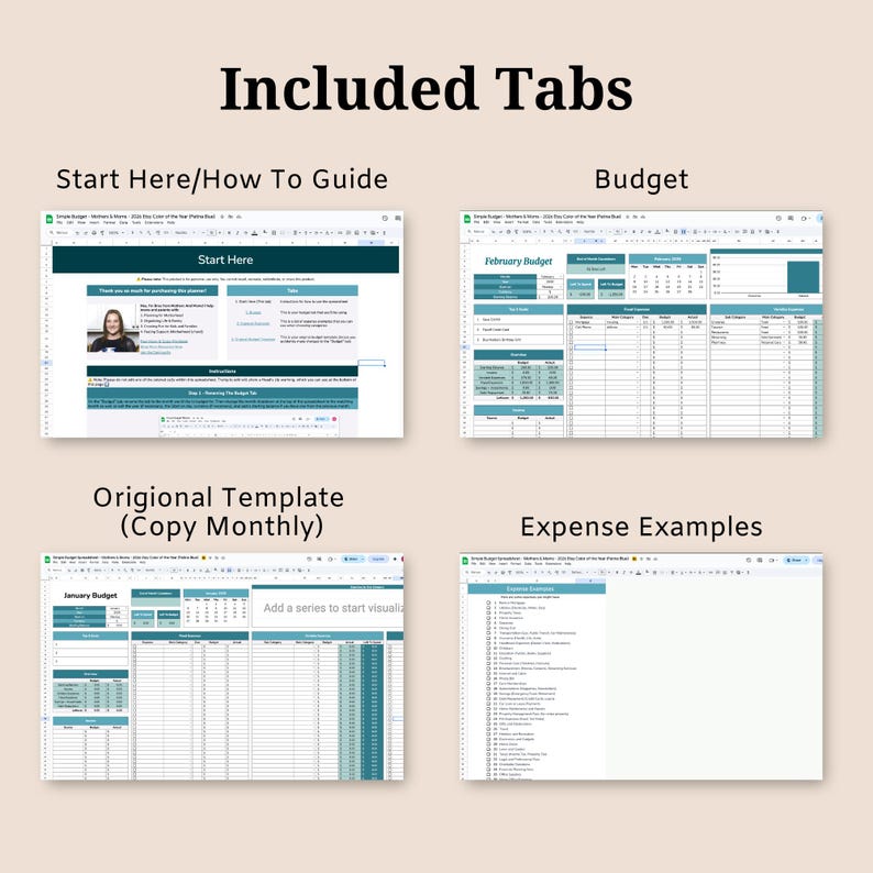 Budget Template Digital Budget Planner Spreadsheet Google Sheets ...