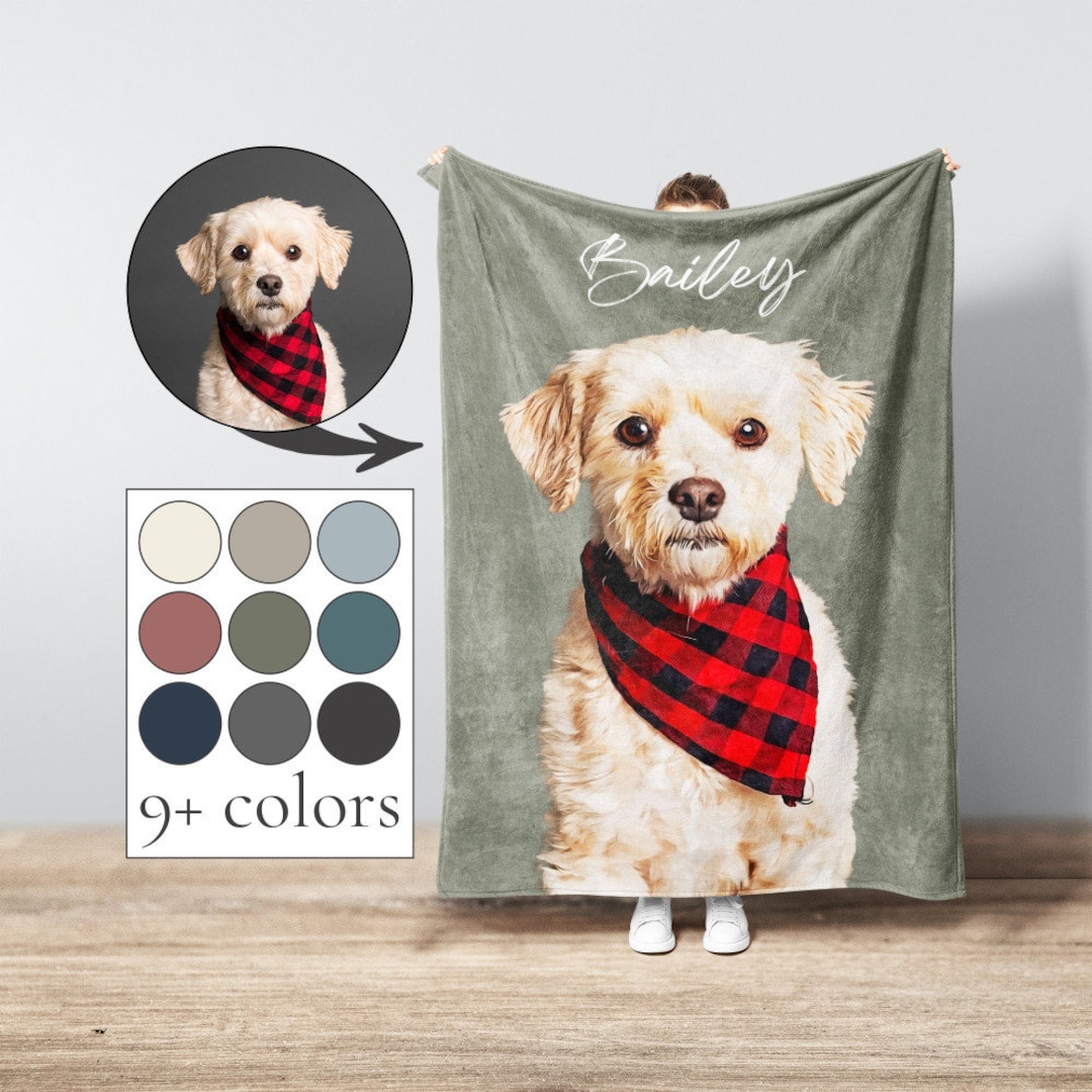 Custom Pet Blanket Pet Photo Blanket Personalized Pet Photo Etsy