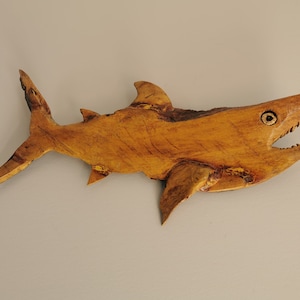 Unique shark driftwood sculpture....