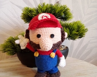 Amigurumi crochet Mario cadeau enfant adultes piece unique cadeau de Noël