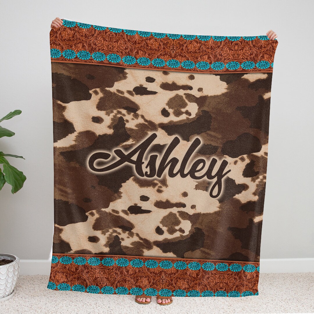 Personalized Cow Baby Blanket Baby Highland Cow Blankets Etsy