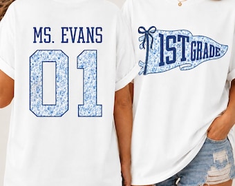 Custom Teacher Team Shirts, Comfort Colors Back to School Shirt, First Second Third Fourth Fifth Grade, Grade Level Team Tees, Teacher Gift