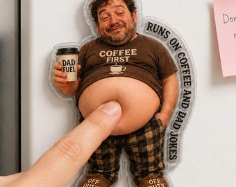 Magnete da frigo personalizzato con la faccia divertente del papà, magnete personalizzato per papà, regalo da figlio/figlia, regalo per la festa del papà per il marito