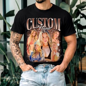Custom Girlfriend Bootleg Comfort Color Shirt, Custom Bootleg Graphic Shirt, Custom Girlfriend Face Tee Graduation Gift Custom Birthday Gift