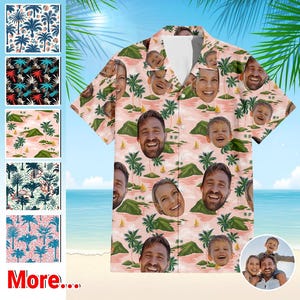 Custom Hawaiian Shirt With Face, Personalized Face Hawaiian Shirt for Men Women Kids, Pet, Personalized Aloha Shirt for Vacation & Gifts