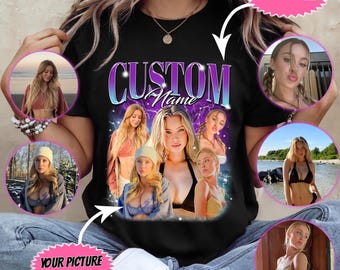 Custom Your Own Bootleg Shirt, Personalized Girlfriend Bootleg Shirt, Boyfriend Shirt, Vintage Custom Image Shirt, Bachelorette Surprise