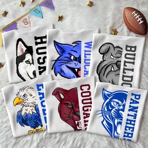 Personalized School Mascot Shirt, Favorite Team Shirt, Custom Mascot Shirt, School Spirit Mascot Shirt Team Fans, Custom Team Name Shirts