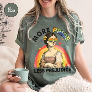 More Pride Less Prejudice Comfort Colors Shirt, LGBTQ Shirt, Proud Ally Shirt, Pride Parade T-Shirt, Lesbian Shirt, Pride Month Tee