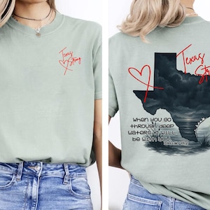 Texas Strong Flood Disaster Relief Shirt, Texas Hill Country Strong, Flood Victim, Religious Tee, Guadalupe River Kerr County Kerrville Tee