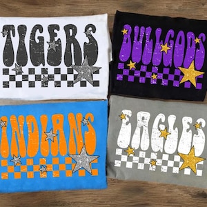 Custom School Mascot Shirt, Favorite Team Shirt, Personalized Mascot Shirt, School Spirit Mascot Shirt Team Fans, Custom Team Name Shirt