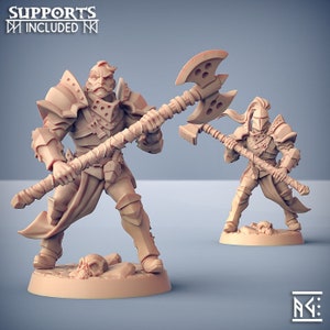 Human Male Fighter Paladin Cleric | B | Premium dnd Miniature Mini Figurine Figure Sanded & Primed 32mm