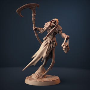 Wraith Necromancer Undead Lich | A| Premium dnd Miniature Mini Figurine Figure | Sanded & Primed | 32mm Scale