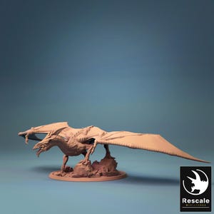 Adult Dragon Massive Monster Premium dnd Miniature Mini | 100mm Base | 3D Printed Resin Miniature | 32mm Scale| Rescale Miniatures |
