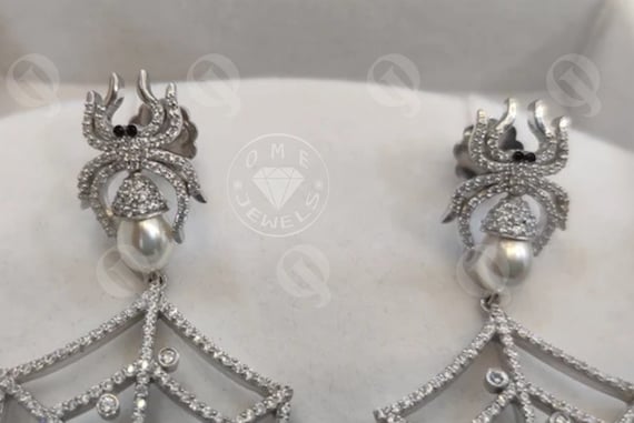 Spider Web Earrings, Zendaya Earrings, Large Spider Web Earrings