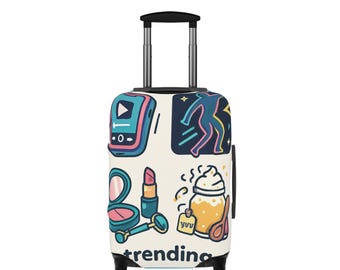 Funda de equipaje moderna, protector de maleta de licra, accesorio de viaje