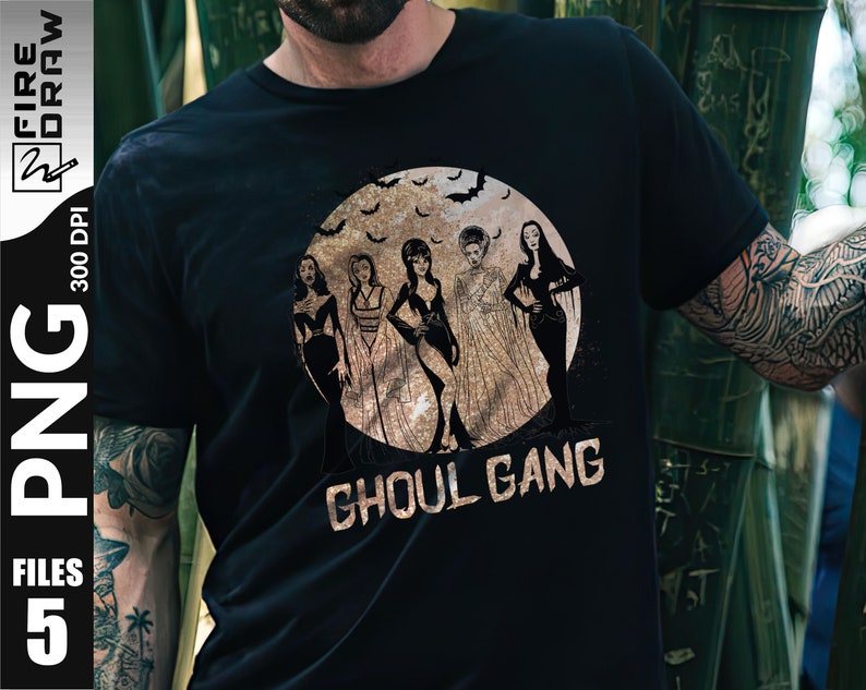 Halloween Horror Clipart: Spooky Ghoul Gang PNG (Pobieranie cyfrowe) zdjęcie 4