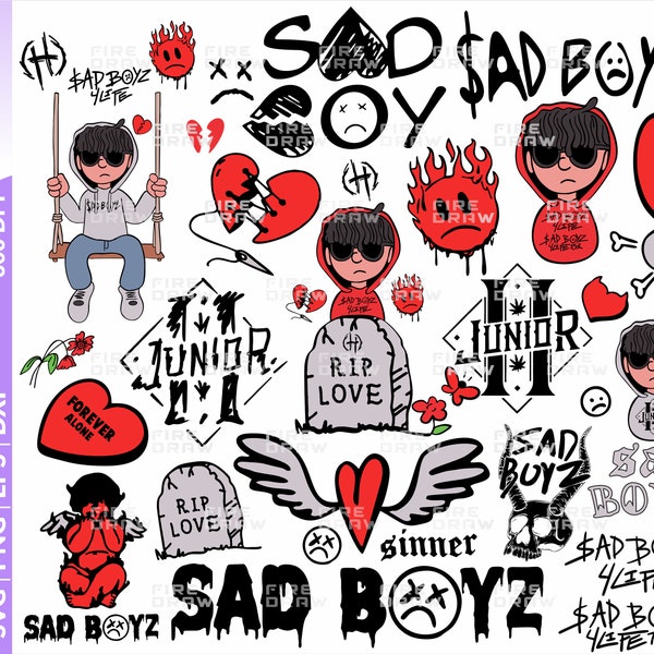 sad boyz 4 LIFE svg and png, Junior H svg, Corridos Tumbados, Mexican eps, dxf, svg for files cricut silhouette files Digital Download