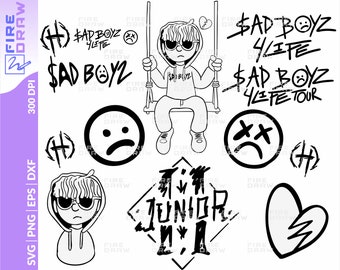 sad boyz 4 LIFE svg and png, Junior H svg, Corridos Tumbados, Mexican eps, dxf, svg for files cricut silhouette files Digital Download