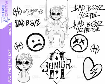 sad boyz 4 LIFE svg and png, Junior H svg, Corridos Tumbados, Mexican eps, dxf, svg for files cricut silhouette files Digital Download