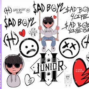 sad boyz 4 LIFE svg and png, Junior H svg, Corridos Tumbados, Mexican eps, dxf, svg for files cricut silhouette files Digital Download