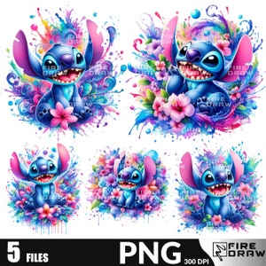 Stitch Splash png, Stitch Sublimation png, Lilo & Stitch Summer Pool Tumbler Wrap PNG, Stitch Summer Beach Design png, Natychmiastowe pobieranie