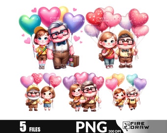 cute Up Carl And Ellie Valentines Day png file, Tis The Season, Valentines day,  file png t-shirt design