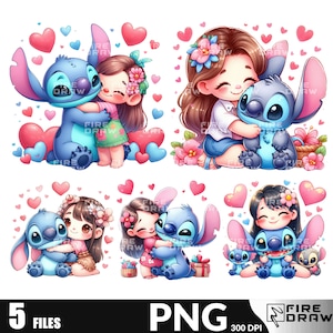 Stitch Mom PNG Bundle - parfait pour les cadeaux de fête des mères, la meilleure maman de tous les temps, brodez le papier, gobelet png, pot en verre de point, téléchargement immédiat