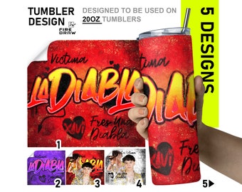 Xavi tumbler wrap PNG tumbler 20oz Designs, La diabla png file sublimation, dtf love Valentine, digital download