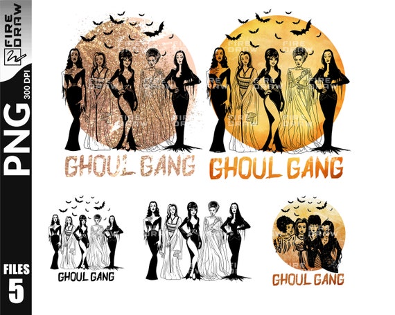 Halloween Horror Clipart: Spooky Ghoul Gang PNG (Digital Download)