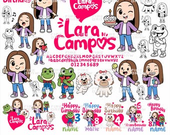 Frog Rhenne & Cookie Dog Clipart: SVG PNG Digital Art (Instant Download