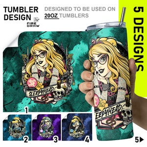 Bundle princesse punk PNG gobelet 20 oz dessins, princesse rock PNG, gobelet princesse magique png, dtf love Valentine, téléchargement numérique