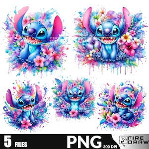 Stitch Splash png, Stitch Sublimation png, Lilo & Stitch Summer Pool Tumbler Wrap PNG, Stitch Summer Beach Design png, Natychmiastowe pobieranie