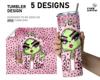 pink Loaded png tumbler 20oz, tumbler png file, winter tumbler png
