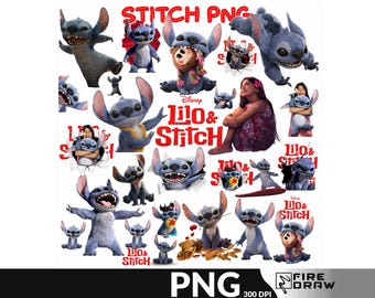 Lilo & Stitch PNG Bundle: Birthday Party Decorations (Digital Download