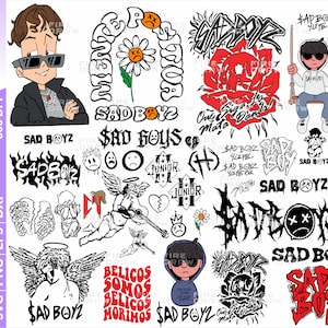 sad boyz 4 LIFE svg and png, Junior H svg, Corridos Tumbados, Mexican eps, dxf, svg for files cricut silhouette files Digital Download